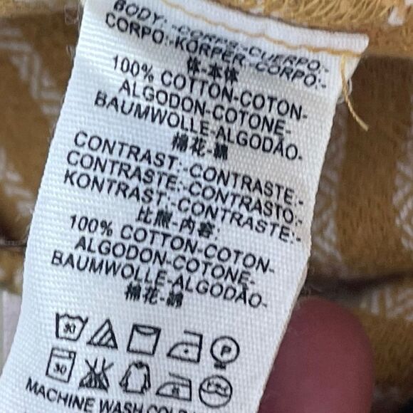 Free People Yellow High Waist Woven Striped Button Front Crop Pants Sz 2 - Picture 7 of 8